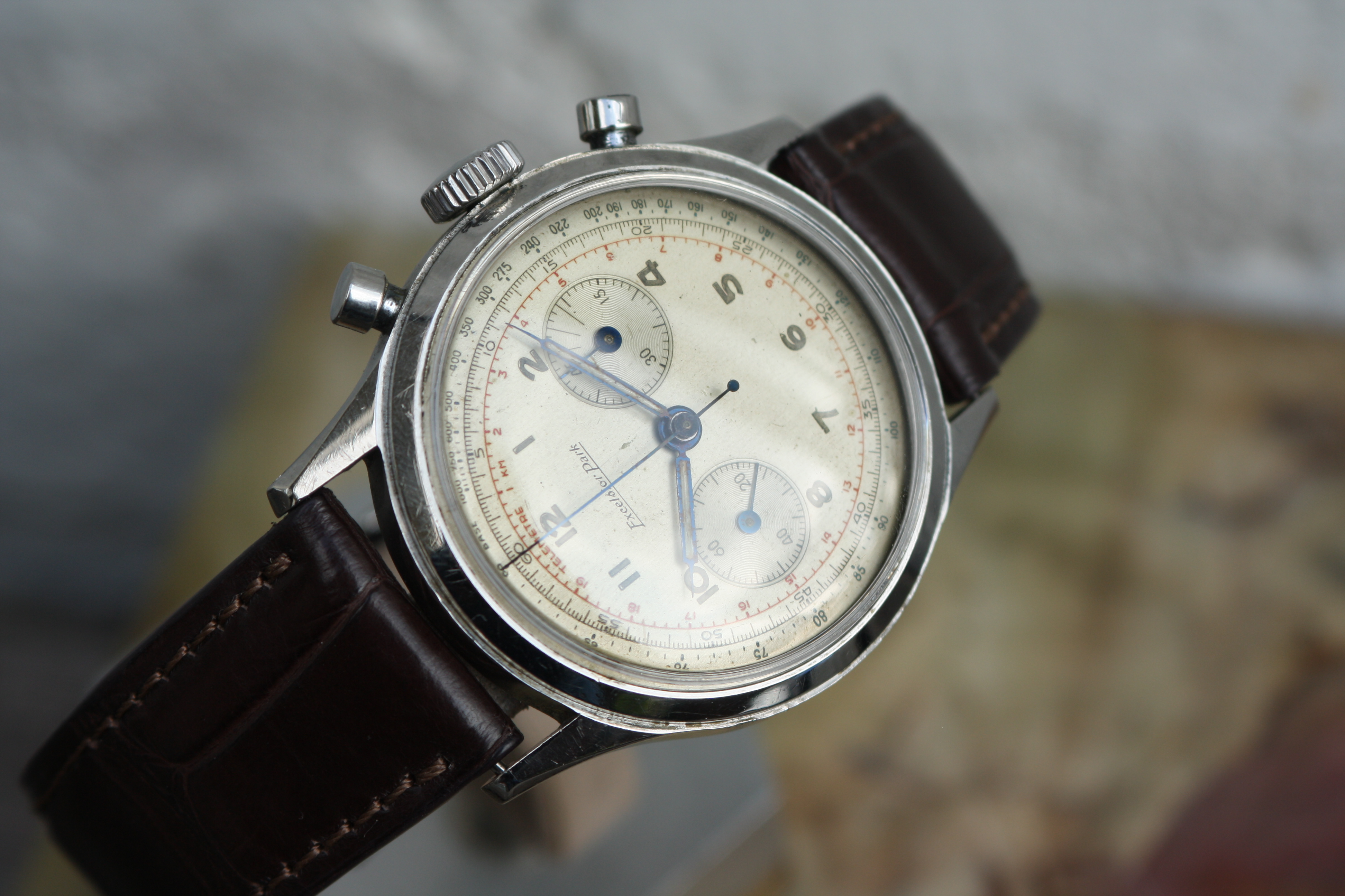 Excelsior Park Chronograph 2-register from the 1950's - VINTAGE TIMES ...