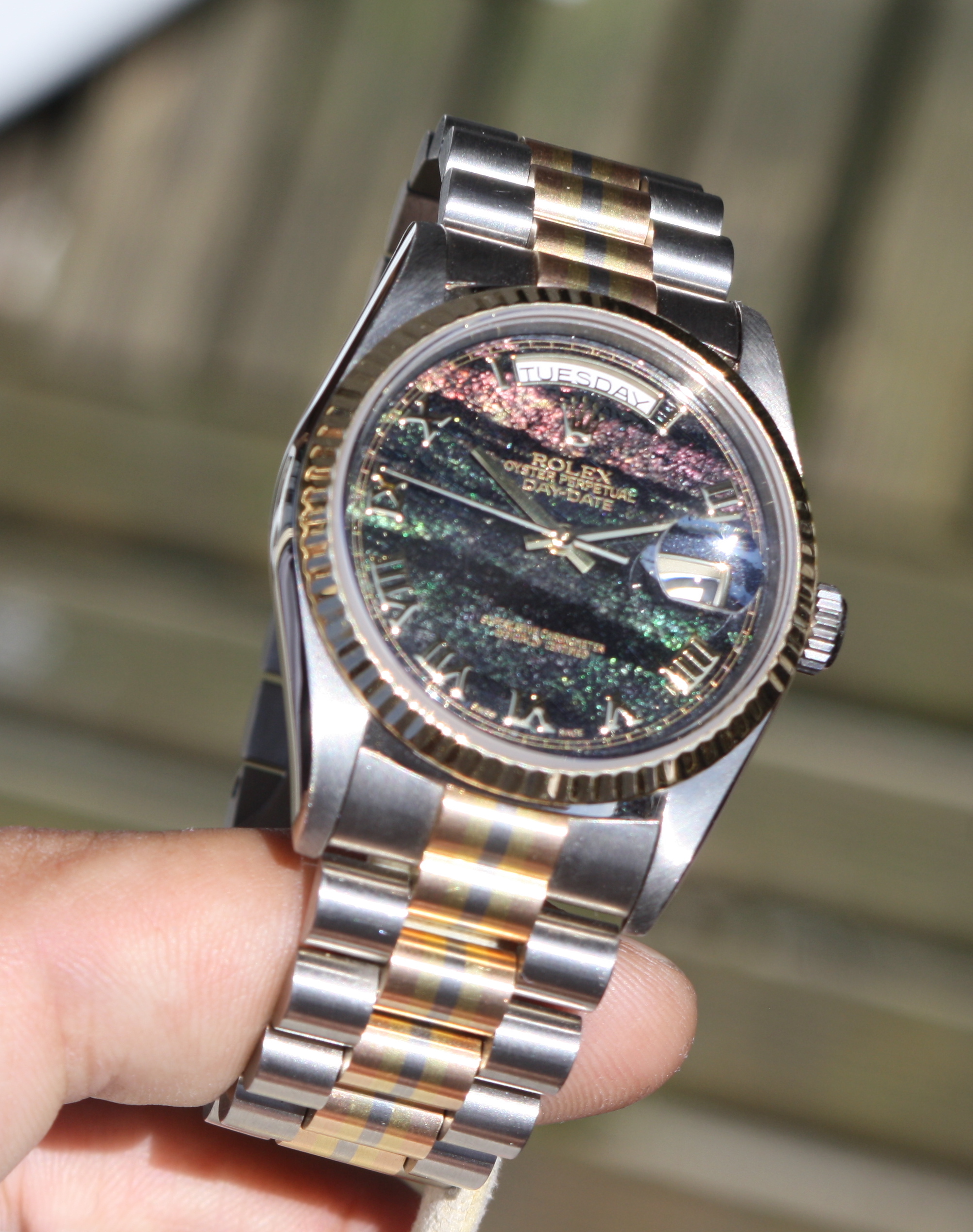 Rolex daydate Tridor Ferrite dial ref 18239b VINTAGE TIMES AMSTERDAM